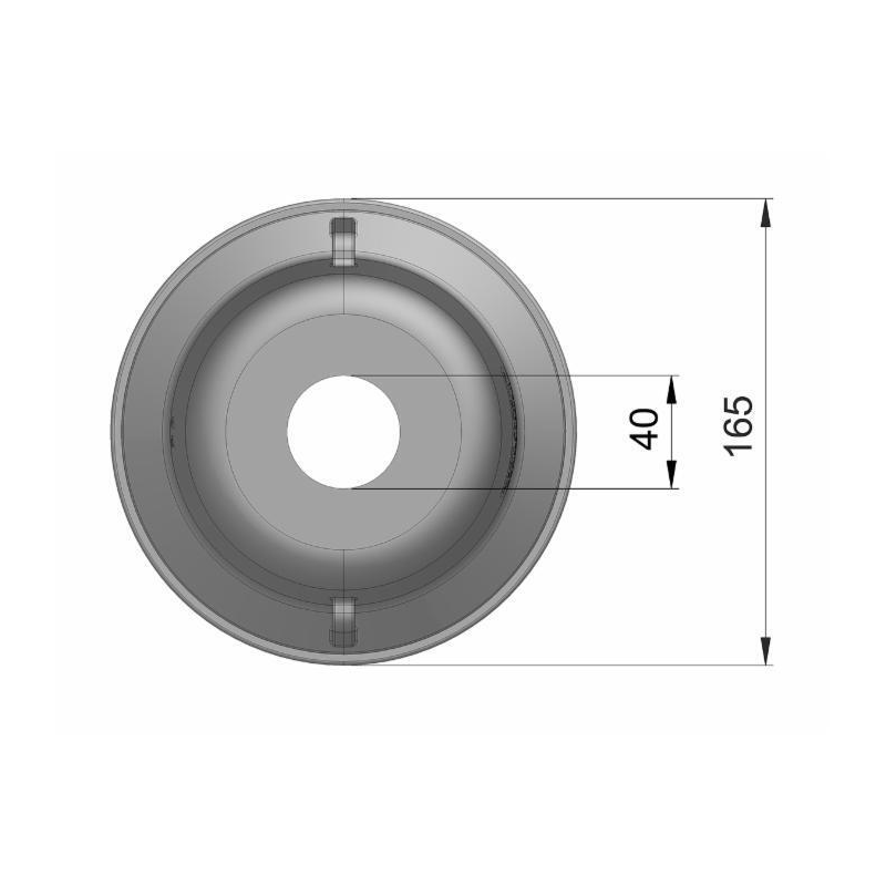 CONTROCUFFIA PLASTICA ø165 LUNGHEZZA 110 MM