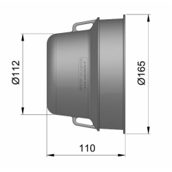 CONTROCUFFIA PLASTICA ø165 LUNGHEZZA 110 MM