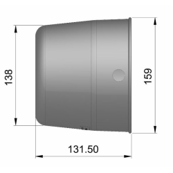 CONTROCUFFIA PLASTICA ø158 LUNGHEZZA 130 MM