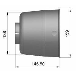 CONTROCUFFIA CILINDRICA CON COLLARE