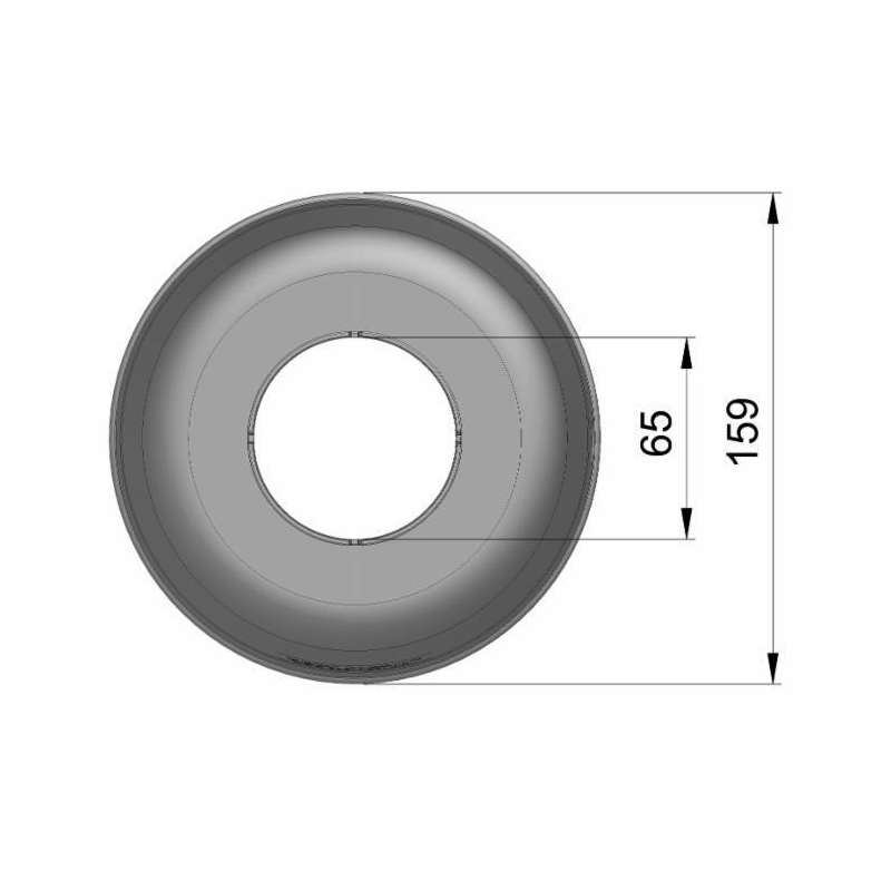 CONTROCUFFIA CILINDRICA CON COLLARE
