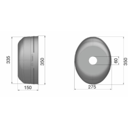 CONTROCUFFIA OVALE GROSSA OMOLOGATA CE