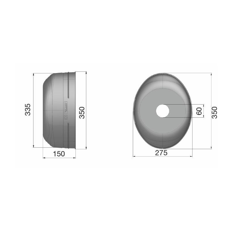 CONTROCUFFIA OVALE GROSSA OMOLOGATA CE