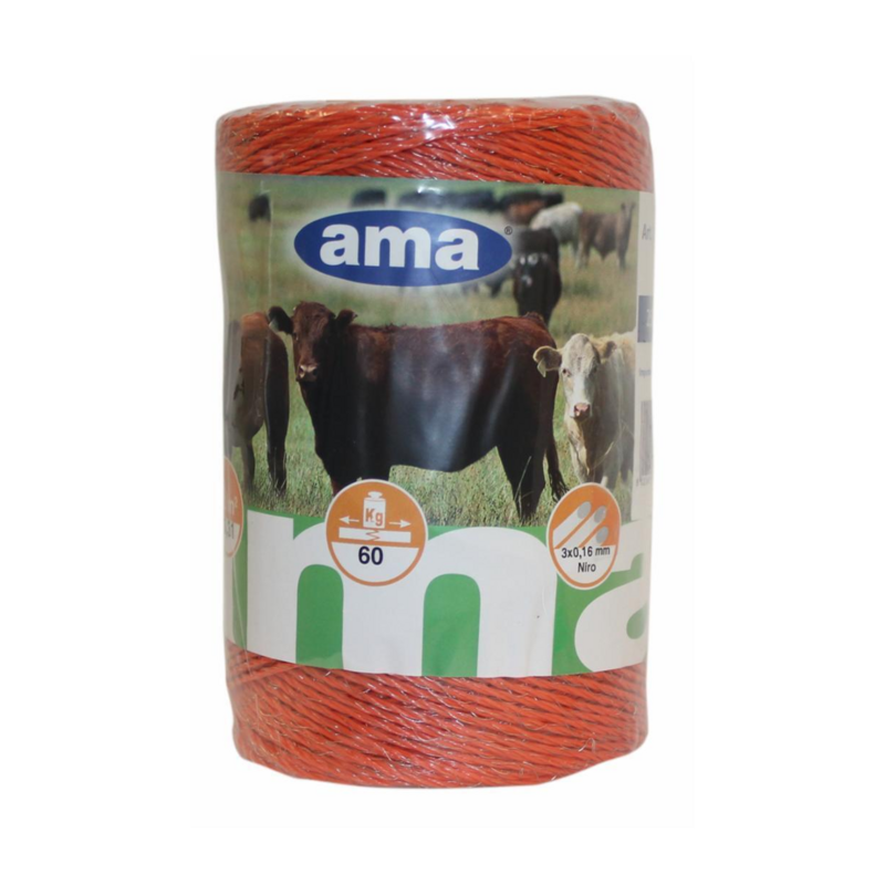 BOBINA FILO ELETTRIFICATO ARANCIO LUNGHEZZA 250 MT