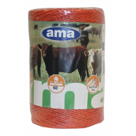 BOBINA FILO ELETTRIFICATO ARANCIO LUNGHEZZA 250 MT