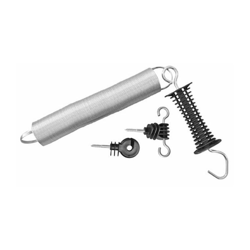 KIT PER PORTE RECINTO: MANIGLIA+ISOLATORE+MOLLA