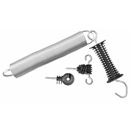 KIT PER PORTE RECINTO: MANIGLIA+ISOLATORE+MOLLA