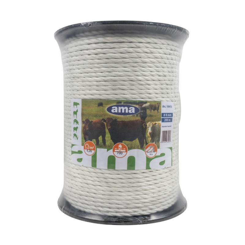 ROTOLO CORDA ELETTRICA Ø 8MM, LUNGHEZZA 200 MT