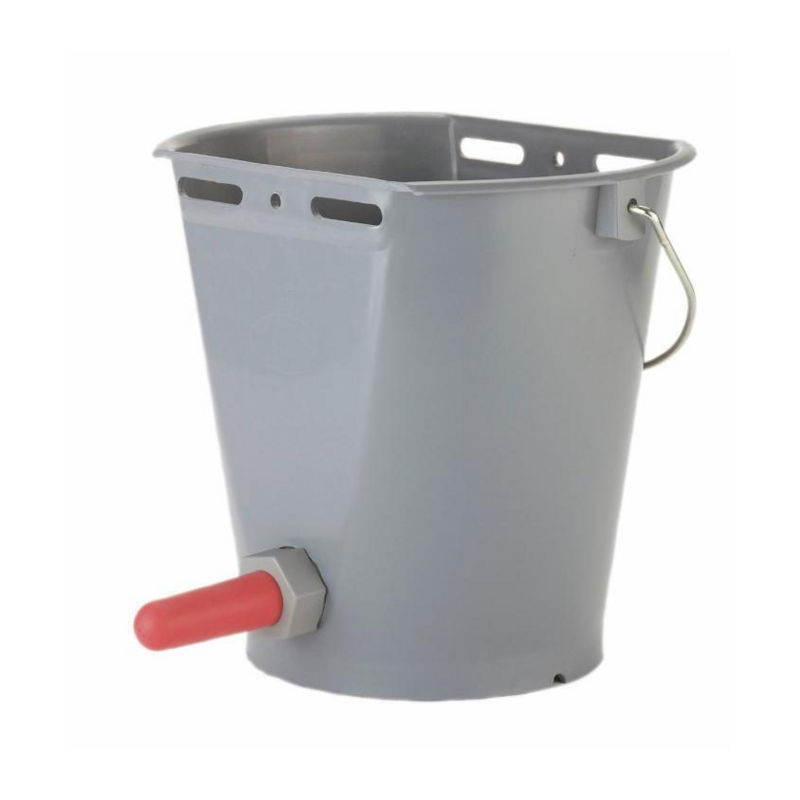 SECCHIO DA 8 LITRI PER ALIMENTAZIONE VITELLI CON POPPATOIO