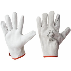 GUANTO IN PELLE FIORE ORLATO, CON POLSO ELASTICIZZATO TG XL (10)