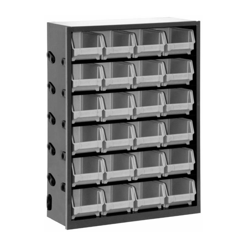 ARMADIO METALLICO CON 24 CONTENITORI