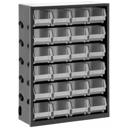 ARMADIO METALLICO CON 24 CONTENITORI