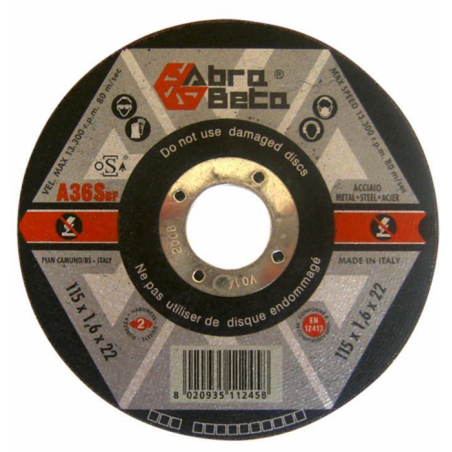 DISCO TAGLIO PIANO 115X1,6X22