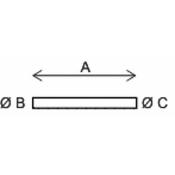 TUBO LATERALE ADATTABILE WESTFALIA 8,5X180X10